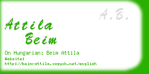 attila beim business card